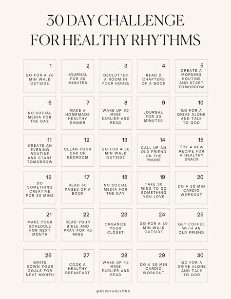 30 Day Challenge — Rebekah Lyons 30 Day Destress Challenge, December Goals 30 Day, February Daily Challenge, 30 Day Better Me Challenge, 35 Hard Challenge, 29 Day Challenge, 30 Day Challenge Lifestyle Ideas, 90 Day Hard Challenge, Get In Shape In 30 Days