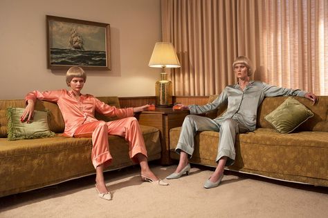 Alfred Stieglitz, Wes Anderson, Halle, Olivia Von Halle, Nadia Lee Cohen, Sky Ranch, Silk Pyjamas, Editorial Shoot, Photography Inspo