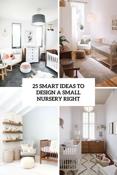 smart ideas to design a small nursery right cover Small Nursery Layout With Bed, Nursery Decor Small Room, Nursery Loft Room, Narrow Nursery Ideas, Nursery Room Small Spaces, Small Nursery Floorplan, Nursery In Small Bedroom, Functional Nursery Layout, Small Nursery With Bed