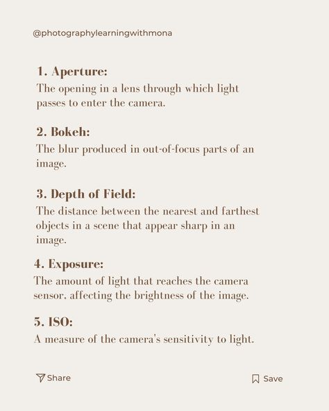 Photography Terminology, Monthly Content Calendar, Innovative Photography, Photography Facts, Everyday Photography, Camera Basics, Photography Terms, Content Calendar, Photography Challenge