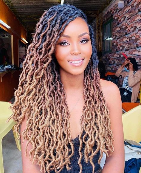 Burgundy Hair Black Women, Ombre Locs, Hair Ideas For Women, Latest Braided Hairstyles, Braided Dreadlocks, Hair Black Women, Faux Locs Hairstyles, African Hair Braiding Styles, Braids Hairstyles Pictures