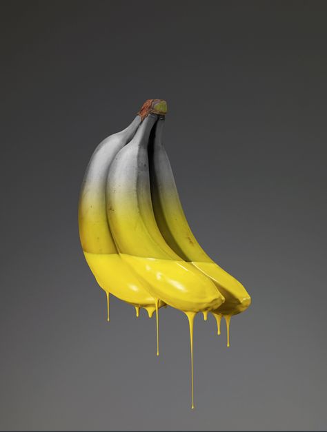 This is a great example of conceptual photography. The color and simplicity of this design catches the viewer’s eye. The concept of yellow dripping paint on the bananas is intrigue and brings the viewer in for a closer look. Banana Art, Charcoal Drawings, 사진 촬영 포즈, Fruit Photography, Still Life Photographers, Chiaroscuro, Abstract Photography, Mellow Yellow, Life Photography