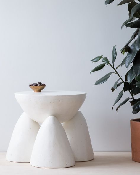 Spartan Shop on Instagram: “The beautiful plaster Twyla table by @blanche.jelly 💭 come see it for yourself in Portland or order online.” Plaster Side Table, Elizabeth Parker, Urban Furniture Design, Little Beach House, Diy Plaster, Ceramic Furniture, Living Wall Decor, Interior Wall Decor, Dream Decor