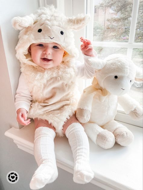 Baby Girl Animal Costume, Mary Had A Little Lamb Costume, Sheep Costume Kids, Baby Girl Halloween Costume Ideas, Baby Girl Costumes For Halloween, Baby Girl Costume Ideas, Baby Girl First Halloween Costume, Sheep Halloween Costume, Baby Halloween Costumes Girl