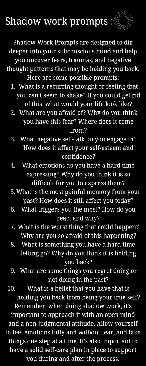 10-journal prompts for shadow work Shadow Work Questions For Healing, Emotional Shadow Work, Shadow Work For Forgiveness, End Of Year Shadow Work, Detachment Shadow Work, January Shadow Work Prompts, Deep Shadow Work Questions, Shadow Work For Friendships, Journal Prompts For Deep Thinking