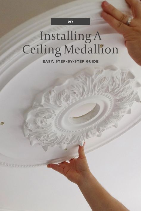 Medallion Light Fixture, Large Ceiling Medallion, Ceiling Fan With Medallion, Chandelier Ceiling Medallion, Painted Ceiling Medallion Ideas, Ceiling Fan Medallion Ideas, Ceiling Medallion Ideas, Diy Ceiling Medallion, Ceiling Medallions Diy