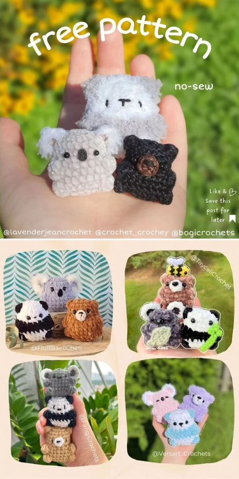 20 Best Free No-Sew Amigurumi Patterns for 2023 Mini Plushies Free Pattern, Mini Crochet Amigurumi Pattern, Tiny Dog Crochet Pattern, No Sewing Amigurumi, Amigurumi Pattern No Sew, Small Plushie Crochet Pattern, Stuffie Crochet Pattern, 1 Hour Crochet Amigurumi, Sewing Mini Projects