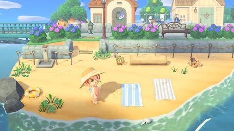 Acnh Beach Ideas, Acnh Beach, Animal Crossing Design Ideas, Dream Code, Animal Crossing Island Inspo, Animal Crossing 3ds, Animal Crossing Funny, Ac New Leaf, Ac Ideas