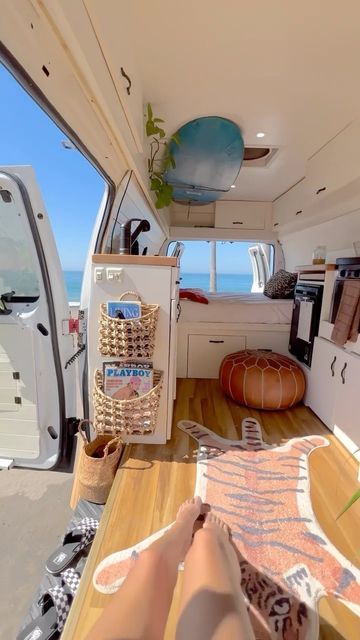 Van life| Camper Virals on Instagram: "From 1-3 which van on the beach would you choose? 🚐🏝 Follow: @campervirals 🚐 Do you want to convert a van? Click the link in Bio to join Vanlife Academy! Credits: van 1: @_gypsytribe_ van 2: @__the.dog.house__ van 3: @thehuntersvanlife #vanlife #vanlifestyle #vanlifeexplorers #vanlifemovement #vanlifecommunity #beachvibes #vanlifers #vanliving #vanconversion #homeiswhereyouparkit #homeonwheels #motorhome #campervan #tinyhouse #rvlife #buslife #campin Luxury Van Interior Design, Travelling In A Van, Surf Van Life, Camper Living Aesthetic, Van Life Interior Aesthetic, Beach Van Life, Van Life Clothes, Traveling In A Van, Van Life Decor