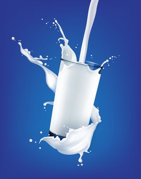 Illustration of realistic white splasing... | Premium Vector #Freepik #vector #background #food #abstract #blue Milk Pictures, Milk Images, Milk Pouring, Hair Poster Design, Milk Advertising, Fuze Tea, Canva Background, Achari Paneer, Dairy Packaging