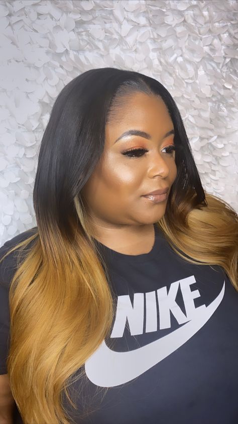 Leave Out Straight, Photoshoot Hairstyles, Honey Blonde Color, Blonde Weave, Honey Blond, Sleek Ponytail Hairstyles, Love Your Hair, Sleek Ponytail, Sew In