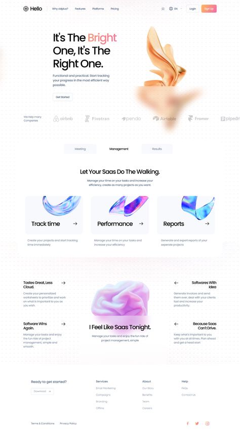 Software Web Design, Saas Website Design Landing Pages, Saas Landing Pages, 3d Website Design, Tech Landing Page, Technology Website Design, Saas Website Design, Ui Landing Page, One Page Website Design