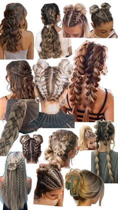 Road Trip Hairstyles Long Hair, Braided Hairstyles For Teens White, Braids For White Girls Hair, Country Hairstyles, Curled Hairstyles For Medium Hair, Hairstyles Elegant, Volleyball Hair, Preppy Hairstyles, Hairstyle Examples