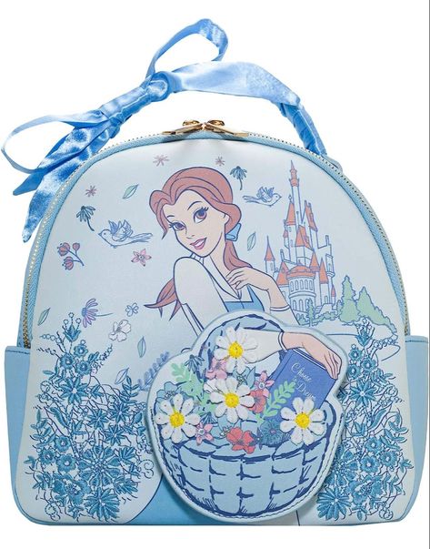 Danielle Nicole X Disney Beauty and the Beast Belle Basket Mini Backpack #belle #beautyandthebeast #disney #affiliate Basket Backpack, Disney Bags Backpacks, Danielle Nicole Disney, Disney Evil Queen, Beauty And The Beast Belle, Classic Disney Movies, Disney Purse, Beautiful Backpacks, Disney Belle