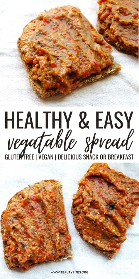 healthy and easy vegetable spread to use on toast or anywhere you want - a delicious vegan spread recipe! Veggie Sandwich Spread, Sandwich Spread Recipes, Fat Free Vegan, Vegan Sandwich Recipes, Vegan Spread, Vegetable Bread, Easy Vegetable, Vegetarian Sandwich, Tastemade Recipes