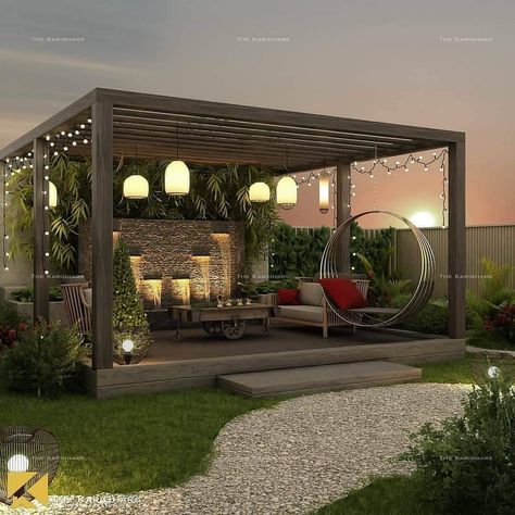 Outdoor Gazebo, Terrace Garden Design, Terrace Decor, Rooftop Terrace Design, Rooftop Design, Hiasan Bilik Tidur, Patio Garden Design, Home Garden Design, Lake Cottage