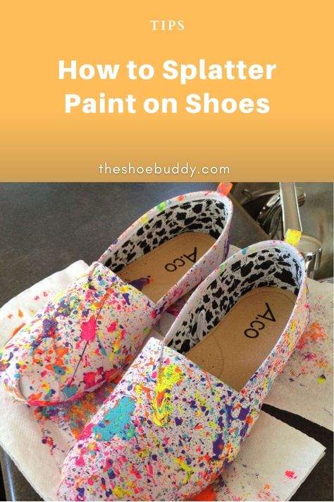 How to Splatter Paint on Shoes Paint Splatter Shoes, Paint On Shoes, Splatter Paint Canvas, Splatter Paint, How To Make Paint, Stand Out From The Crowd, Paint Splatter, Athletic Wear, White Painting