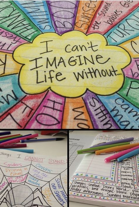 Give the children a piece of paper that says “I can’t imagine life without” in the center of the page, and then have the students write all over the page what they cannot live without. Halloween Party Ideas, Bat Preschool, Op Art Lessons, Sign Language Art, High School Language Arts, Preschool Halloween, Kids Halloween Party, Halloween Snack, School Halloween