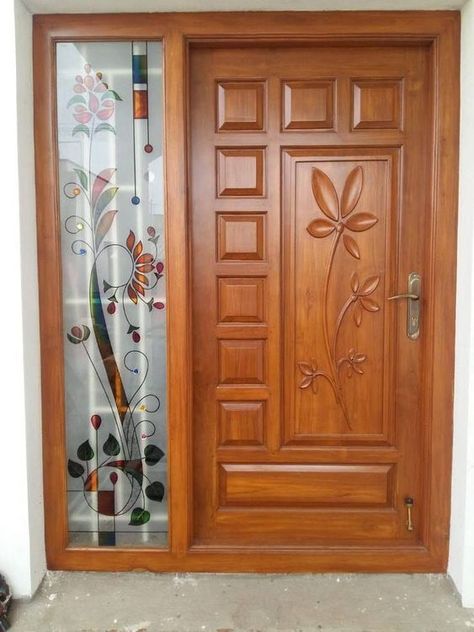 Door Main Entrance, Indian Main Door Designs, Single Main Door Designs, Main Door Design Photos, Grill Designs, Window Glass Design, Door And Window Design, Flush Door Design, House Main Door