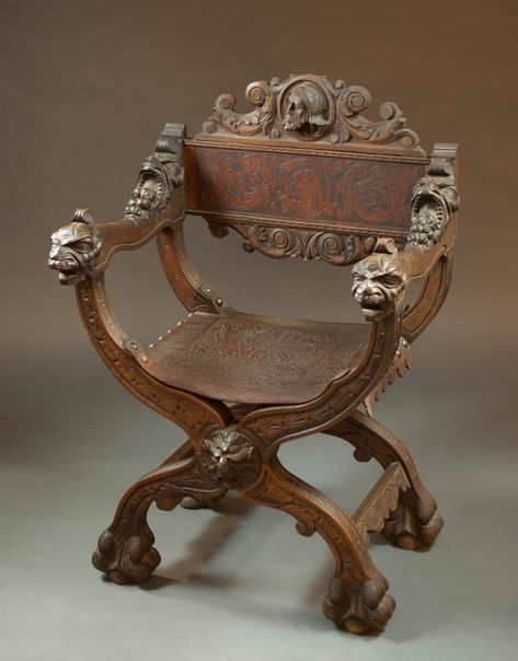 Italian Rennaisance, Egyptian Design Pattern, Interior Design History, Vintage Furniture Design, Carved Chairs, Holiday Furniture, Baroque Furniture, Vintage Props, Unique Furniture Pieces