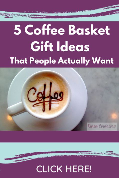 Looking for the perfect present? Why not give a coffee gift. basket. Get inspiration and make shopping simple for a silent auction, co-worker gift, birthday present, college care package, etc. Discover 5 Coffee Gift Basket Ideas (DIY) That People Actually Want #giftideas #coffee #coffeegifts #coffeegiftbasket #holidayshopping #giftguide Silent Auction Coffee Gift Basket Ideas, Espresso Gift Basket Ideas, Coffee Gift Baskets Ideas, Coffee Lover Gift Basket Ideas, Coffee Silent Auction Basket, Coffee Care Package Ideas, Coffee Basket Ideas Silent Auction, Coffee Bar Gift Basket Ideas, Coffee Themed Gifts