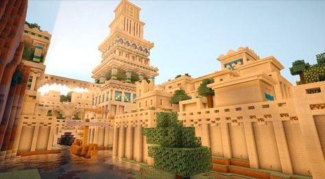 Beautiful Minecraft Sandstone Egyptian Temple Minecraft Magic, Construction Minecraft, Minecraft Structures, Bangunan Minecraft, All Minecraft, Minecraft Inspiration, Minecraft Plans, Minecraft Tips, Minecraft Construction