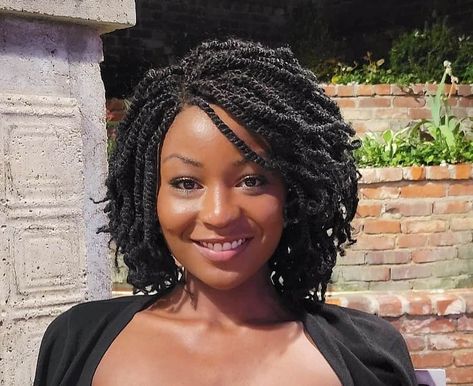 Crochet Two Strand Twist Hairstyles, Short Bob Braided Hairstyles, Gina Hairstyles, Tapered Crochet Hairstyles, Nubian Twists Short, Bob Twists, Afro Twist Hairstyles, Afro Twist Braid Hairstyles, Short Twist Braids Hairstyles