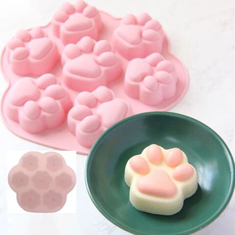 Cake Pan Set, Chocolate Cake Cookies, Diy Desserts, Molds Silicone, Candy Jelly, Cat's Paw, Cookies Chocolate, Chocolate Fondant, Candy Cookies