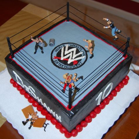 Essen, Wwe Cake Ideas, Hombre Cake, John Cena Birthday, Wrestling Birthday Cakes, Wwe Cake, Wrestling Birthday Parties, Wrestling Cake, Wrestling Birthday