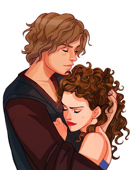 Anakin Skywalker And Padme Fanart, Anidala Fan Art, Anakin And Padme Fanart, Padme Fanart, Padme Skywalker, Skywalker Family, Star Wars Padme, Anakin Vader, Star Wars Character