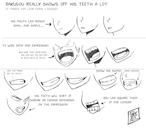 Mha Faces Expressions, Mha Mouthes, How To Draw Bnha Style, How To Draw In Mha Art Style, Mha Drawing Tutorial, Mha Artstyle Reference, Mha Style Reference, Mha Face Base, Mha Mouths Reference