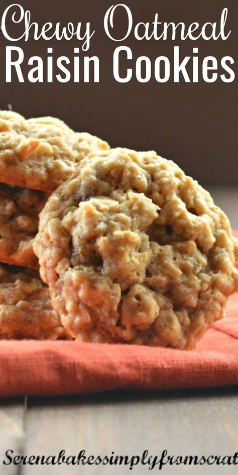 Soft Chewy Oatmeal Raisin Cookies, Chewy Oatmeal Raisin Cookies, Spiced Oatmeal, Oatmeal Raisin Cookie, Raisin Cookie, Cookie Recipes Oatmeal Raisin, Oatmeal Raisin Cookies Chewy, Oatmeal Cookies Chewy, Cake Mix Cookie Recipes