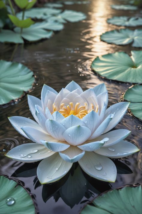 Water Lily Aesthetic, Lilypad Photography, Lotus Flower Growing, Lotus In Water, Lotus Flower Aesthetic, Lily Pad Flower, Lily Water, Lotus Photography, Lotus Flower Art