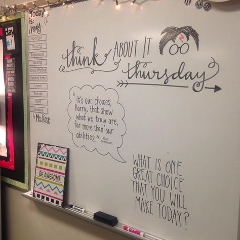 See this Instagram photo by @missrachelbowen • 72 likes Think About It Thursday, Whiteboard Prompts, Morning Writing, Whiteboard Writing, Whiteboard Ideas, Whiteboard Messages, Daily Questions, 5th Grade Teacher, Responsive Classroom