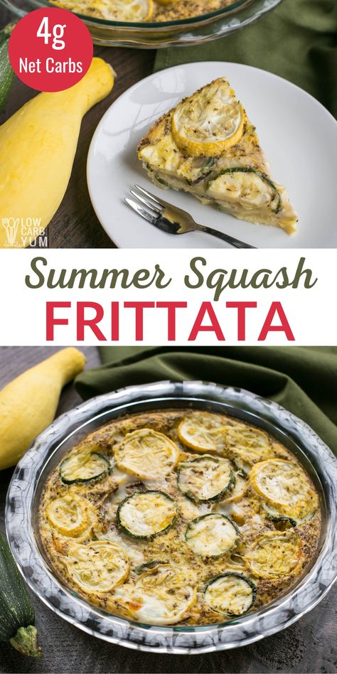 Squash Frittata, Zucchini Egg, Low Carb Frittata, Zucchini Yellow Squash, Keto Egg Recipe, Egg Frittata, Yellow Squash Recipes, Low Carb Breakfast Easy, Squash Casserole Recipes