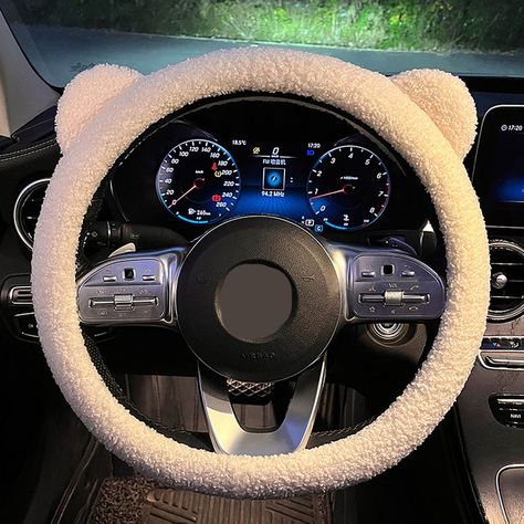 Vehicle Decor, High End Cars, Cute Car Accessories, Car Steering Wheel Cover, Car Steering Wheel, Bear Ears, Sedans, Cute Teddy Bears, Car Steering