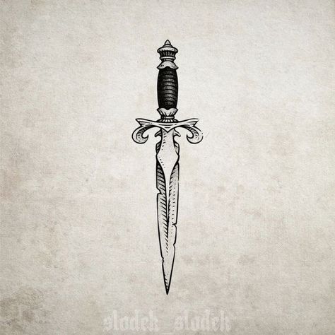 Forearm Tattoo Swords, Feeling Trapped Tattoos, Celtic Dagger Tattoo, Dagger Forearm Tattoo, Cute Dagger Tattoo, Dager Tattoos, Simple Dagger Tattoo, Daggar Tattoo, Knife Tattoo Ideas