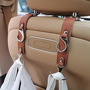 Car Purse Holder, Bars Design, Car Hooks, Car Headrest, Over The Door Hooks, Purse Hook, Car Organizer, Purse Holder, Leather Car Seats