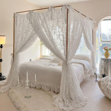 Canopy bed drapes