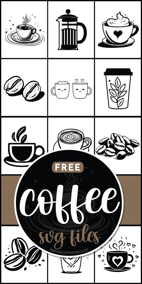 Perk up your crafting with free coffee SVG files! Explore designs as rich and satisfying as your favorite brew, perfect for adding a dash of energy to your projects. ☕✨ Coffee Mug Svg Free, Cricut Projects Ideas Decor Wall Art, Wecreat Vision Projects, Free Laser Cut Files Svg, Laser Svg Files, Coffee Svg Free, Wecreat Vision, Cricut Letters, Coffee Svg Files