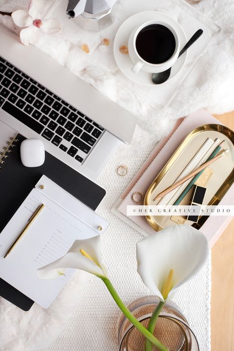 Pink desk decor