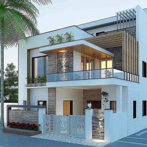 Normal House, Small House Elevation, Small House Front Design, House Balcony Design, Two Story House, Modern Small House Design, Small House Design Exterior, Best Modern House Design, Small House Elevation Design