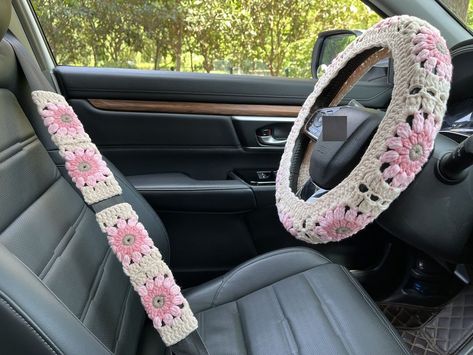 Crochet car seat cover