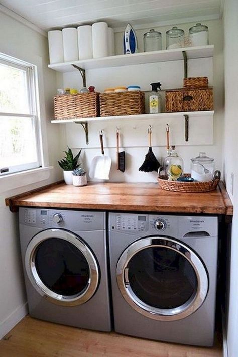 Awesome 20+ Wonderful Laundry Room Decorating Ideas For Small Space Lavaderos Ideas, Perfect Laundry Room, Laundy Room, Laundry Room Organization Storage, Room Storage Diy, Laundry Ideas, Dream Laundry Room, Laundry Room Layouts, Laundry Room Renovation