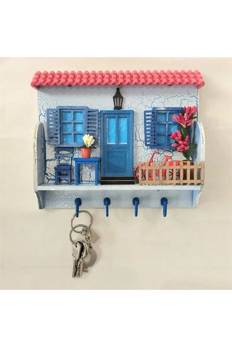 Key Holder Wall Mounted Home Decor 4 Hook Natural Sailor House Sea Handmade Living Room Accessories Vintage Storage Organizer| | - AliExpress Air Dry Clay Key Holder, Key Holder Ideas Diy, Clay Key Holder, Ceramic Key Holder, Ceramic Trinkets, Key Holder Ideas, Clay Hooks, Diy Key Holder, Handmade Key Holder