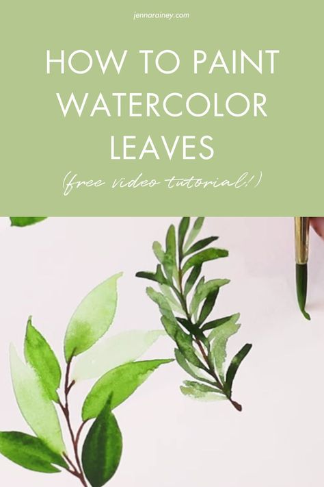 Watercolour Leaves Painting, How To Watercolor Leaves, How To Paint Leaves Watercolor, Watercolor Leaf Tutorial, Watercolor Leaves Painting, Watercolor Leaves Tutorial, How To Paint Leaves, Leaves Watercolor Painting, Sketch And Paint