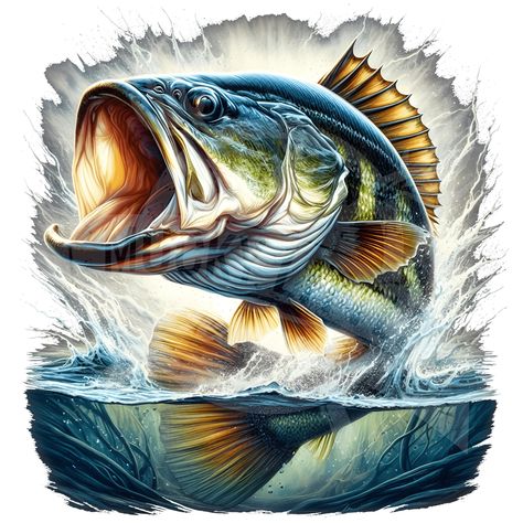 Fishing Sublimation Designs, Fishing Crafts, Bass Fishing Pictures, Fishing Sublimation, Lake Png, Png Nature, Fishing Png, Fishing Christmas Ornaments, Fishing Design