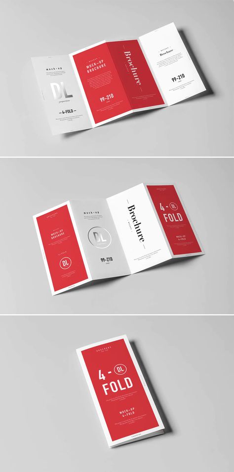 4 Fold DL Brochure Mockup PSD - 8 photorealistic presentations 4 Fold Brochure Design Layout, Brochure 4 Fold, Sophisticated Brochure Design, Folded Flyer Design, 4 Fold Brochure Design, Broucher Ideas, 3 Fold Brochure Design, Folder Design Layout, Product Brochure Design