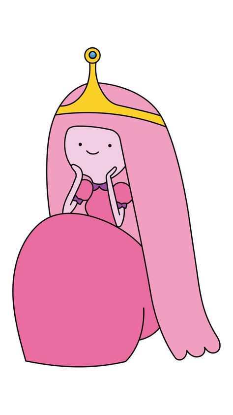 Princess Bubblegum Candy Kingdom, Barbie Cartoon Characters, Princess Bubblegum Sticker, Princess Bubblegum Painting, Princess Bubblegum Drawing, Bubble Gum Adventure Time, Pink Characters Cartoon, Cute Candy Drawing, Princess Bubblegum Pfp