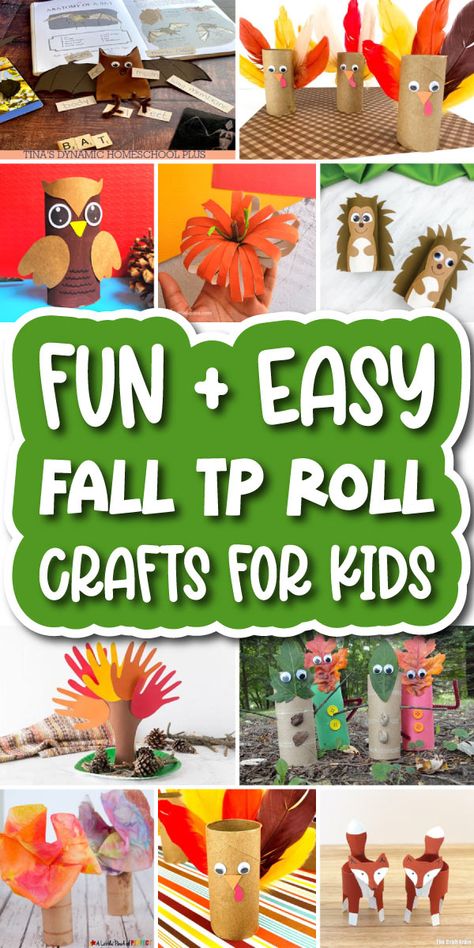 17 Fun Fall Toilet Paper Roll Crafts For Kids Fall Toilet Paper Roll Crafts, Leaves Crafts, Paper Roll Crafts For Kids, Paper Cup Crafts, Ideas For Autumn, Recycled Crafts Kids, Fox Crafts, Fall Art Projects, Turkey Crafts